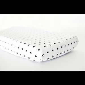 Modern Burlap organic changing pad cover